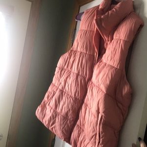 Old Navy pink/coral colored puff vest